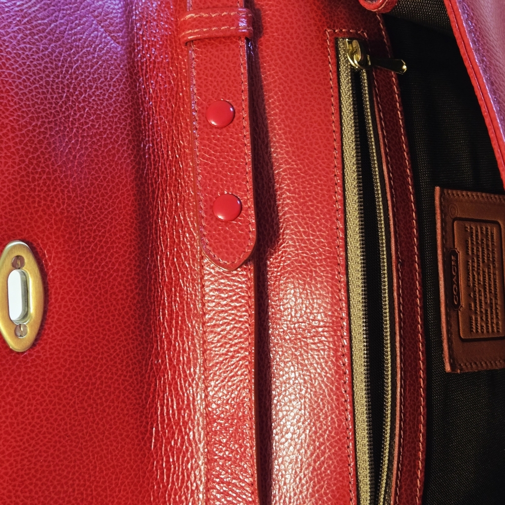 Vintage Coach Madison Biltmore 4417 Bordeaux Red Hand Bag Crossbody - Picture 11 of 16
